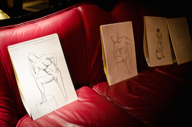 pads with nude male sketches