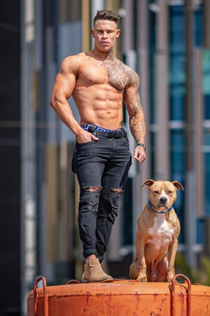 hens party live art male model wearing jeans with no top in auckland city area