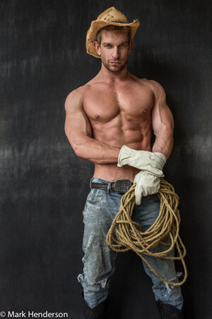 auckland hens party waiter dressed in western theme as a cowboy
